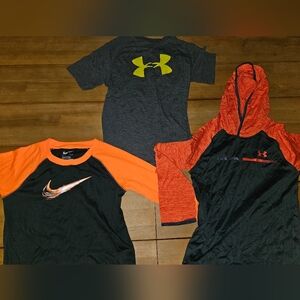 3 Size 7 Shirts. Under Armour and Nike